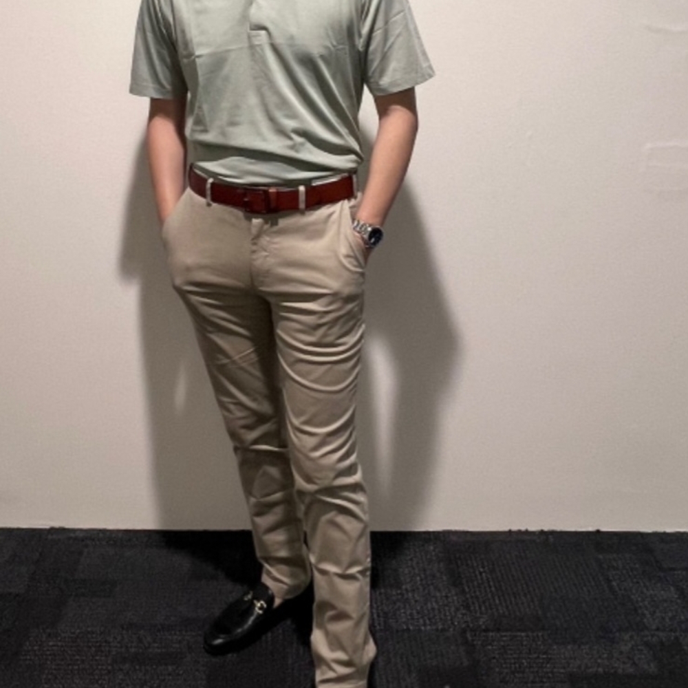 Uniqlo Tan Chinos Classic Straight-Leg